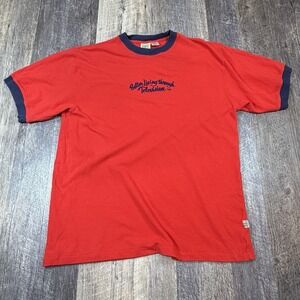 Vintage Nick at Nite Better Living Through Television Ringer T-Shirt Red Size M